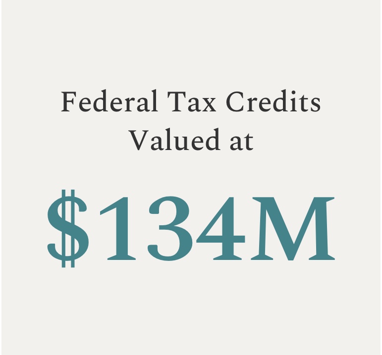 Federal Tax Credits Valued at $100M+